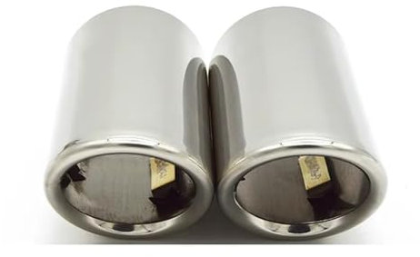 Schalldämpfer Spitze Auto-Auspuffblende Für Skoda Für Octavia Für A5 Für A7 Für Superb Für Yeti 1.4T 1.6T 1.6L 2009-2015 Auspuffspitze(2 Pieces Silver)