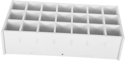 Uonlytech Organisateur de Peinture en Bois Blanc à Plusieurs Compartiments | Rangement Compact, Stockage Facile, pour Fournitures D’art à Maison L’école