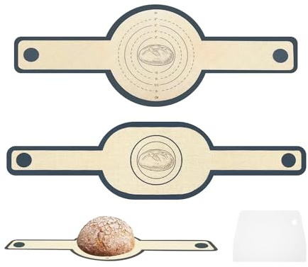 Silicone Baking Mats for Dutch Ovens, 2 PCS Non-Stick, Reusable Heat-Resistant Bread Sling Set for Sourdough
