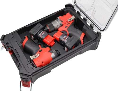 Kompatibel mit MILWAUKEE Packout Compact – 3D-gedruckter PLA+ Einsatz für M12 FPD2 / FID2 Bohr- & Schlagschrauber | Organizer für Compact Box – Sicher, kompakt & robust