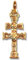 Sebaoth Caravaca-Kreuz, Feingold, 18 Karat, 750 ml, geprägt, gesegnet und hergestellt in Caravaca, verschiedene Größen