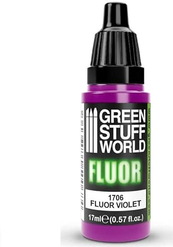 Green Stuff World Peinture acrylique fluorescente violet 1706 pour modèles et miniatures