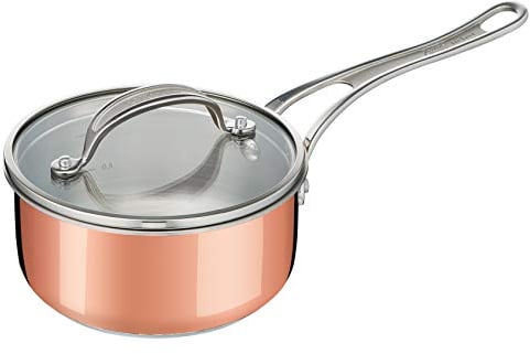 Tefal E4902244 Jamie Oliver Premium Try-Ply Copper Induction Saucepan 16cm pan, 1.4 liters
