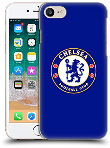 Head Case Designs Officially Licensed Chelsea Football Club Plain Blue Crest Hard Back Case Compatible With Apple iPhone 7/8 / SE 2020 & 2022
