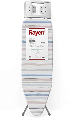 Rayen | Tabla de planchar | Gama Basic | Tabla con malla metálica | Altura regulable | Reposa - Planchas | Medidas: 38 X 120 cm | Rayas