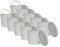 Nipter Seau en Plastique de qualité Alimentaire avec Couvercle, Blanc, 100% recyclables, 3L x 10 pièces