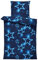 one-home Bettwäsche Mikrofaser Garnitur Bettbezug modern viele Muster mit Reißverschluss, Farbe:Sterne blau, Größe:2 teilig 155x220 cm