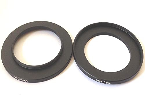 2 x Metall-Step-Up-Ringe, Schraubadapter, D-SLR-Videokameras, Objektivverbindung, Größe 46 mm bis 62 mm Filterkreisdurchmesser, Filmanschluss, Fokussierung, Digitalkamera, Fotografie, Teile Zubehör