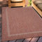 Teppium Outdoor Teppich Wetterfest 300x400 (280 x 370 cm) Rot Sisal Optik - Küchenteppich Waschbar rutschfest, Wasserfest, Bordüre, Pflegeleicht - Ideal für Balkon, Terassen, Garten, Camping, Küche