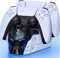 GAMSINGY PS5 Controller Ladestation, PS5 Zubehör Ladestation für Dualsense Wireless/Edge Controller, Ladestation für Playstation 5 Controller, Zubehör Ladestation PS5 mit 2-3 Std Schnelllade