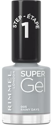Rimmel, smalto super gel, 005 Rainy Days, gel per unghie, risultato professionale, lunga tenuta, si asciuga come un normale smalto da 12 ml