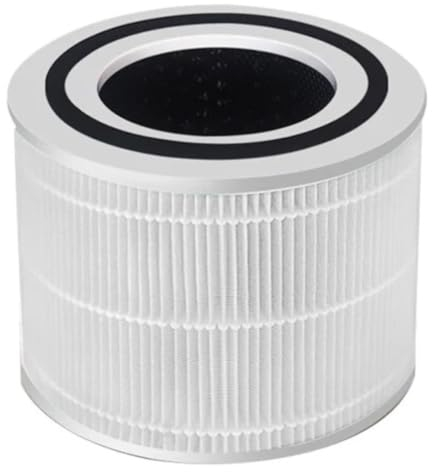2 Pièces Remplacement Filtre HEPA Filtre Purificateur d'air Charbon Actif pour Purificateur d'air Levoit Core 300 300S 300-RF (Blanc - Filtre Classique 3 étages)