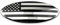 HIBEYO 1 emblème Universel pour calandre Avant et arrière de Voiture - Emblème Drapeau américain - Convient pour Ford Ovale - 14,5 cm - Argenté