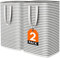 Lifewit Paquete de 2 cestas grandes plegables para la colada, cesta de ropa impermeable independiente con asas de fácil transporte en lavandería, dormitorio, baño, dormitorio universitario, para