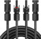 NAUC Solar Verlängerungskabel für Solarpanel - Solarstecker Solarkabel für Solarmodule - Photovoltaik-Stecker - Kabel 4 mm² / 6 mm² - TÜV, Kabelquerschnitt:4mm², Länge:2X 5m incl. Stecker