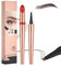 Mikro Wasserdichter Augenbrauenstift mit 4 Gabelspitze Applikator, 3D Augenbrauenstift, 2024 Neu Upgrade Wasserfester Eyebrow Pencil Erzeugt mühelos natürlich aussehende Brauen (B# Dunkelbraun)