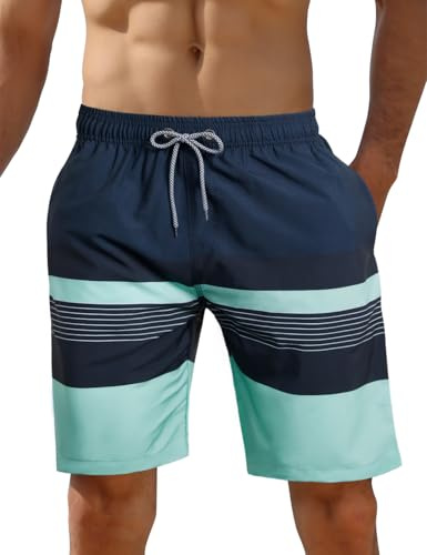 iCKER Herren Shorts Badehose Badeshorts Strand Shorts Schnelltrocknend | Schwimmhose Kurz mit Meshfutter,Sommer Atmungsaktive,Männer beach shorts,Verstellbarem Tunnelzug,Urlaub
