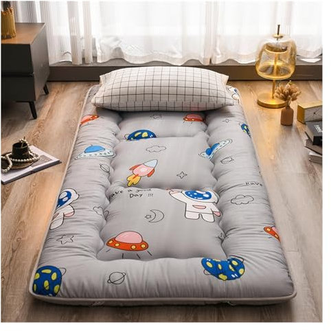 YXCMD 5cm Thick Soft Futon Mattress, Japanese Floor Foldable Sleeping Mat, Breathable Lounger, Guest Bed for Camping Couch Mat Student Dormitories(C,Single(90x200cm))