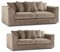 Sofa Seater - Jumbo Cord Scatter Back Soffa 3 and 2 Seater Sofa Suite Comfortable Sofaa 3 Seater L Shaped Corner Sofas Couch Bed Seater for Living Room Lounge (Camel, 3 x 2 Sofa Suite)