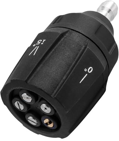 Bestgle Pressue Washer Nozzle, 5-in-1 Quick Changeover Power Washer Tips, 1/4 inch Quick Connector Adjustable Pressure Washer Tips, 3000PSI