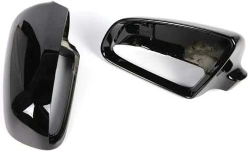 ATTLGR 1 Paar Auto Spiegelkappen für Audi A3 S3 8P 2005-2008 A4 S4 B6 B7 8E 8H A6 S6 C6 4F,Seite Flügel Rückspiegel Abdeckung,Links Rechts Tür Außenspiegelkappe Gehäuse Ersetzen Zubehör