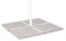 KONTE.DESIGN Lot de 4 marbres pour parasol en ciment et giaino 50 x 50 cm