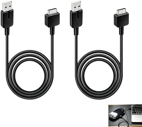 Hilacini 2 Piezas Cable de Carga para PS Vita 1000, Cargador USB para PS Vita 1.2m, Datos y Carga, Cable Compatible PlayStation Vita 1000, Carga y Sincronización Rápida Reemplazo Durable
