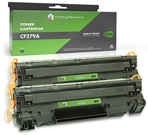 Printing Pleasure 2 Toner kompatibel zu CF279A 79A für HP Laserjet Pro M12a, M12w, MFP M26A, MFP M26nw - Schwarz, hohe Kapazität