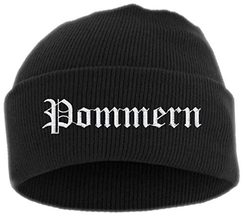 HB_Druck Pommern Umschlagmütze - Mütze - Bestickt - Einheitsgröße Schwarz