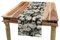 ABAKUHAUS Blume Tischläufer, Monochrome Frühlings-Wachstum, Esszimmer Küche Rechteckiger Dekorativer Tischläufer, 40 x 225 cm, Schwarz Beige