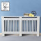 Slatted Radiator Cover White Painted, Wall Shelf Cabinet Heating Covers, Traditional Heater Hide-Out, Freestanding Frame, Vertical Bars Easy Assembly Large: H 82 x W 152 x D 19 Cm