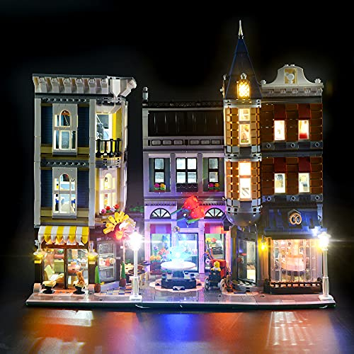 GEAMENT Verbesserte Version LED-Licht-Set für Stadtleben (Creator Expert Assembly Square) - Kompatibel mit Lego 10255 Bauset (Modell-Set Nicht enthalten)