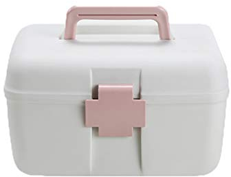 YMZ Große Aufbewahrungsbox für Erste-Hilfe-Set, Medizin-Schrank, doppellagige Aufbewahrungsbox, tragbare Medizin-Box