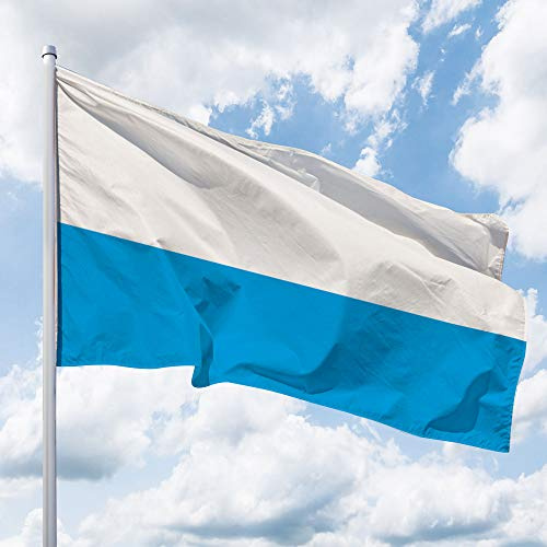 Deitert Bundesland-Flagge Bayern – 120x80 cm Bayern-Flagge ohne Wappen (Streifen), Hissfahne aus reißfestem Polyester, Bayern-Fahne mit Doppelsicherheitsnaht gesäumt
