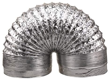 Abluftschlauch 160mm Flexschlauch Aluminiumfolie Flexibler Luftschlauch Temperaturbeständigkeit Doppelschicht Belüftung Für Klimaanlagen Wäschetrockner Dunstabzugshaube Zelttrockner