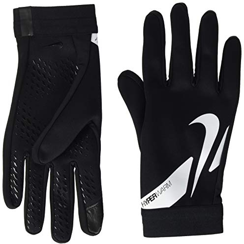 Nike Hyperwarm Academy, Guanti da Calcio Unisex Adulto, Nero/Nero/Bianco, M