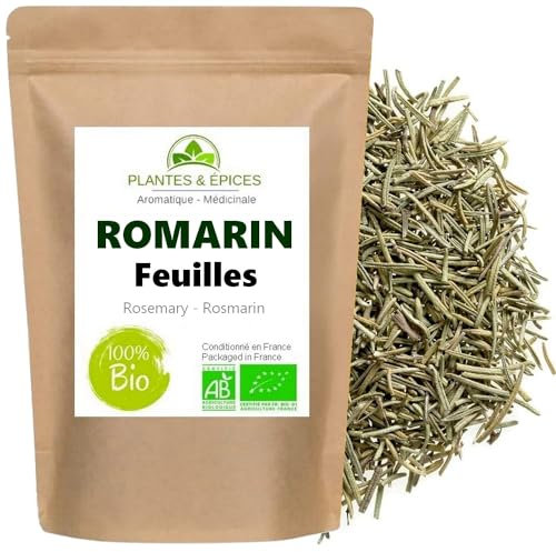 Romarin séché 100g, pour Tisane, Infusion, Cuisine gastronomique - Sachet Fraîcheur Biodégradable Refermable (100G)