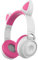 BAIAA Cat Ear Bluetooth Headset, Gaming Headset of Girls Cute Head-mounted Luminous with Adjustable Memory Foam Ear Cups and Three Modes for PC, Laptop, Mac, PS4, Nintendo Switch, Mac (White)