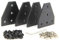 Zeberoxyz 4STÜCKE Schwarze T-Form-Eckwinkelplatte mit 20STÜCKE M5-Schrauben und 20STÜCK M5-T-Muttern,5-Loch-90-Grad-Verbindungsplatte(4PCS Schwarz-T mit Mutter)