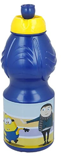 ALMACENESADAN Botella sport multicolor; producto de plástico reutilizable; libre de BPA; capacidad 400 ml (Minions)