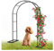 Vetris Rosenbogen Torbogen Metall Gartenbogen Rankbogen Wetterfest Rankhilfen Für Kletterpflanzen, Rosengestell Rankgitter für Pergola Rasen Klettern von Weinreben Breite:120cm/140cm/180cm/200cm