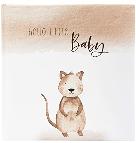 goldbuch 15 473 Babyalbum Quokka, Babybuch 30 x 31 x 4 cm, Fotoalbum mit 60 weißen und 4 illustrierten Seiten, Buch Einband Kunstdruck, Baby Album für Mädchen und Jungen, Fotobuch Weiß