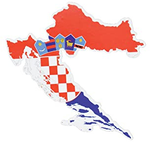 Modrinho Auto Aufkleber, Car Sticker, Hrvatska, Naljepnica, Kroatien, Croatia (10,5x10,5cm)