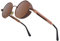 CGID Sonnenbrille Herren Rund Polarisiert Retro Steampunk Runde Metallrahmen Damen Brille mit UV400-Schutz