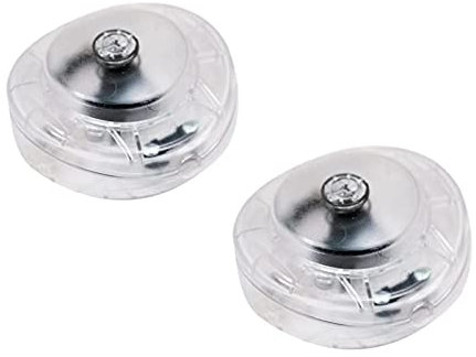 Set 2 Interruttore a Pedale Trasparente rotondo per piantane e lampade - 2A 250Volt - Diametro 65mm