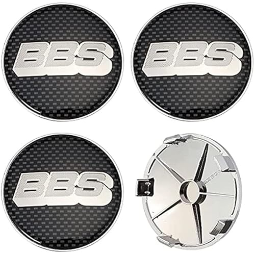 NEEDBUY 4 Stück Auto Radnaben Radnabenkappen Nabendeckel für BBS 68MM, Radnabenabdeckung Center Zubehör