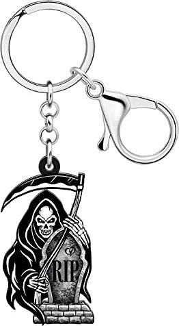 NEWEI Porte-Clés En Acrylique Halloween Horreur Crâne Zombie Porte-Clés Poupée Vaudou Bijoux Pour Femme Filles Porte-Monnaie Accessoires De Voiture