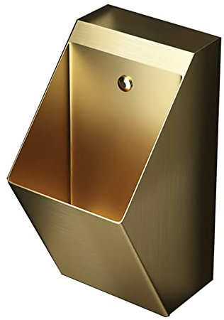 Wandmontiertes Herren-Urinal aus Edelstahl, automatischer Sensor-Toilettenspüler, Urinal-Trichter, Toiletten-Badezimmerzubehör für Familientoiletten, Bürogebäude, öffentliche Toile