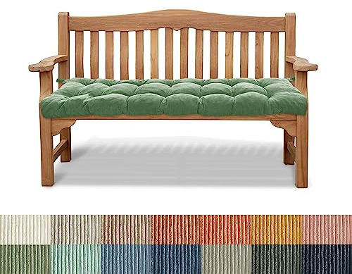 PHUSTJKL Bankauflage Bankkissen Stuhlkissen 95X45X6CM rutschfeste Gartenbankkissen Bankpolster Rückenkissen Schaukel Sitzkissen für Outdoor Indoor Gartenmöbel Terrasse Drinnen-Grün