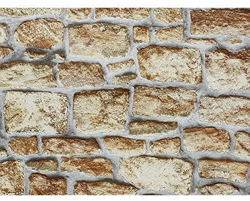 DecoMeister Papel Adhesivo Efecto Ladrillo Gris Marrón Lámina Autoadhesiva Para Muebles Armario Vinilo Decorativo Para Puertas Pared Cocina En Rollo Película Para Forrar 90 x 50 cm